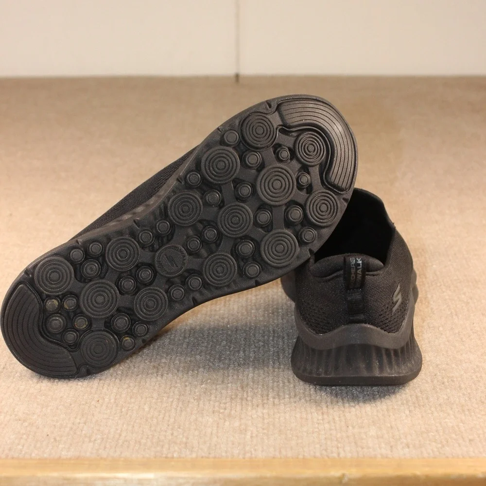 Skechers GO WALK Smart 2 Black Slip On Walking Shoes 125645W Womens 8 Wide